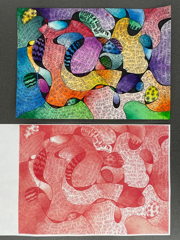 Reverse Painting Acetate Self Portraits | Ms. Amsler's Artroom