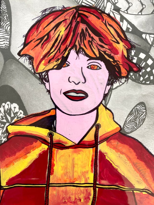 Reverse Painting Acetate Self Portraits | Ms. Amsler's Artroom