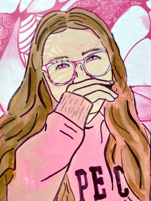 Reverse Painting Acetate Self Portraits | Ms. Amsler's Artroom