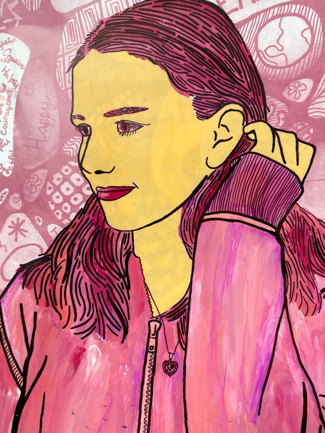 Reverse Painting Acetate Self Portraits | Ms. Amsler's Artroom